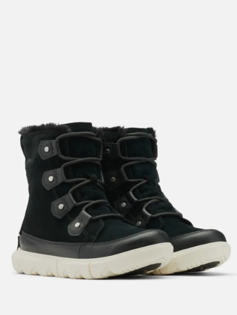 Sorel Explorer II Joan Faux Fur Waterproof Lace-Up Shoes Size 9.5